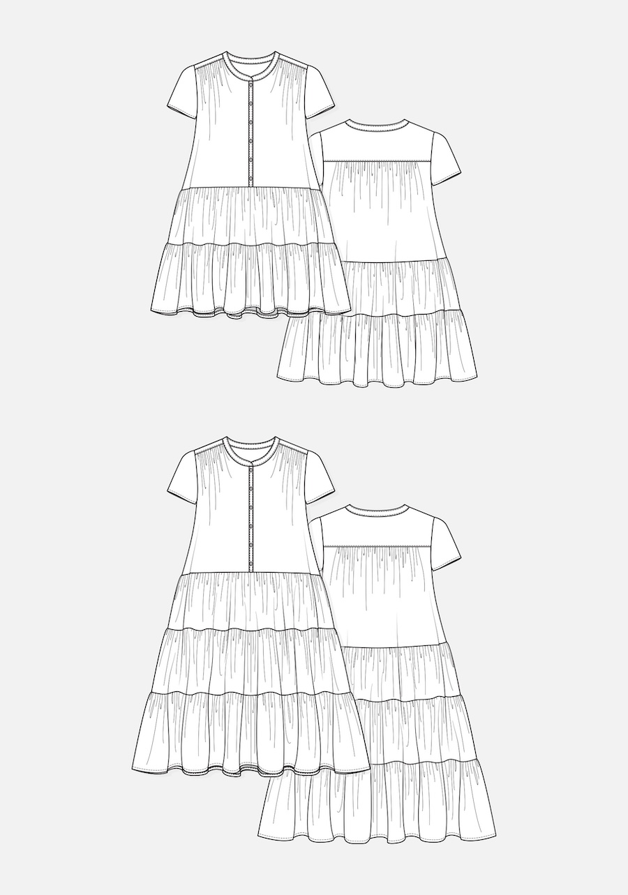 Poppy Dress Pattern Size 00-18 By Grainline Studio