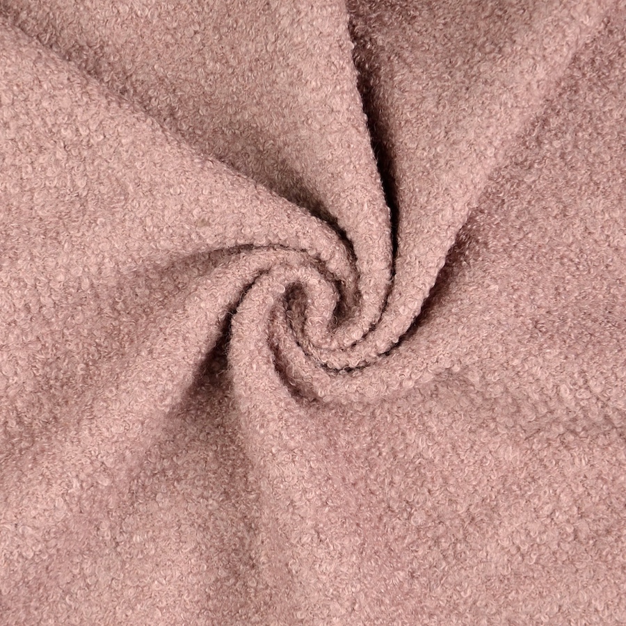Soft Pink Wool Blend Boucle Coat from Pembroke by Modelo Fabrics