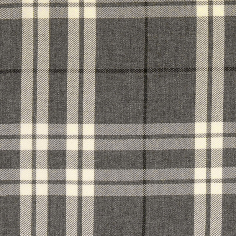 Dark Grey Yarn Dyed Check Rayon Twill from Debden by Modelo Fabrics