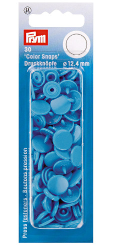 Prym Steel Blue Non-sew Colour Snaps - 12.4mm 30 Pieces