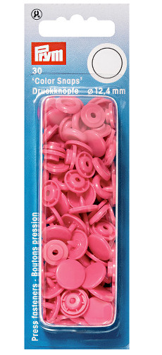 Prym Pink Non-sew Colour Snaps - 12.4mm 30 Pieces