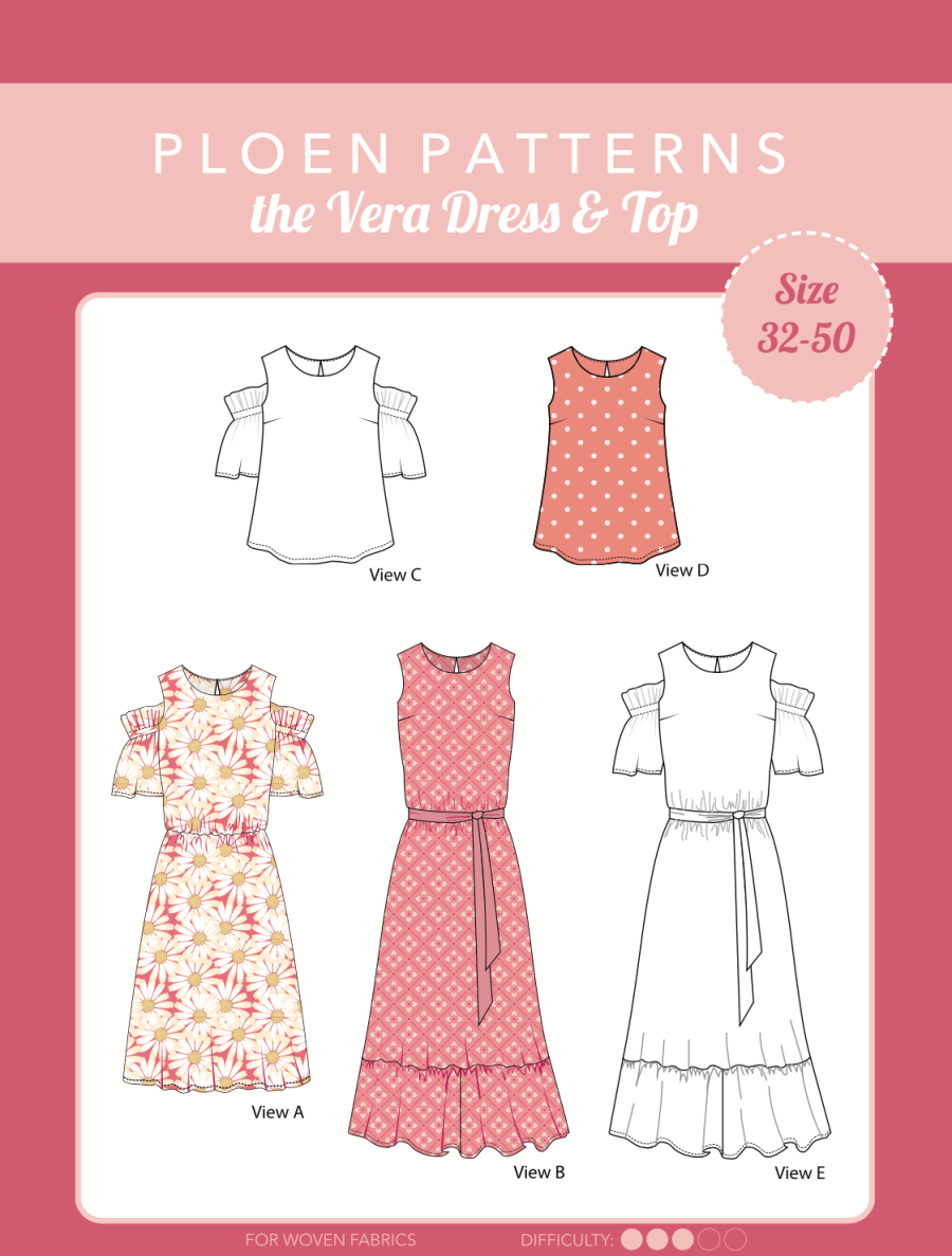 Vera Top & Dress Pattern by Ploen Patterns