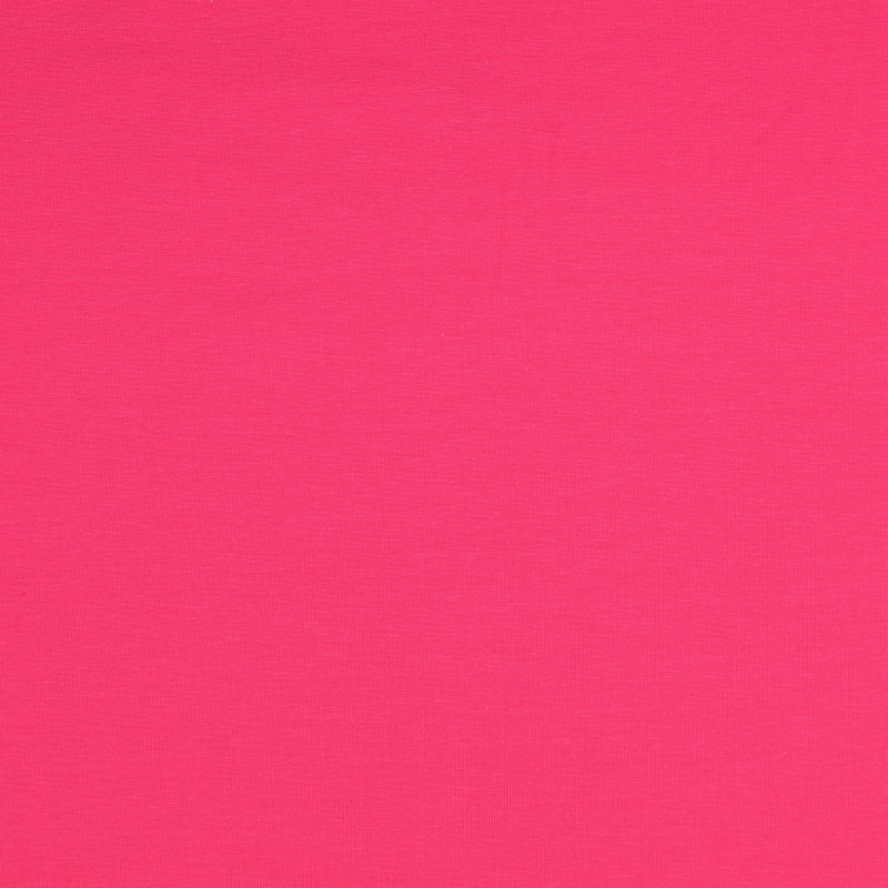 Solid Organic Cotton Knit Jersey Fabric In Fuschia 0005