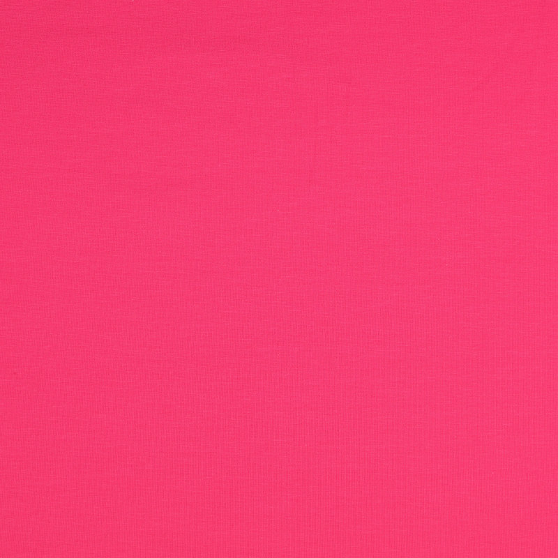 Solid Organic Cotton Knit Jersey Fabric In Fuschia 0005