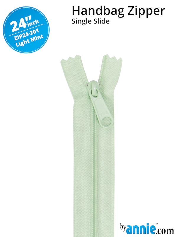 Single Slide Bag Zipper 24in Light Mint From ByAnnie (ZIP24-201)