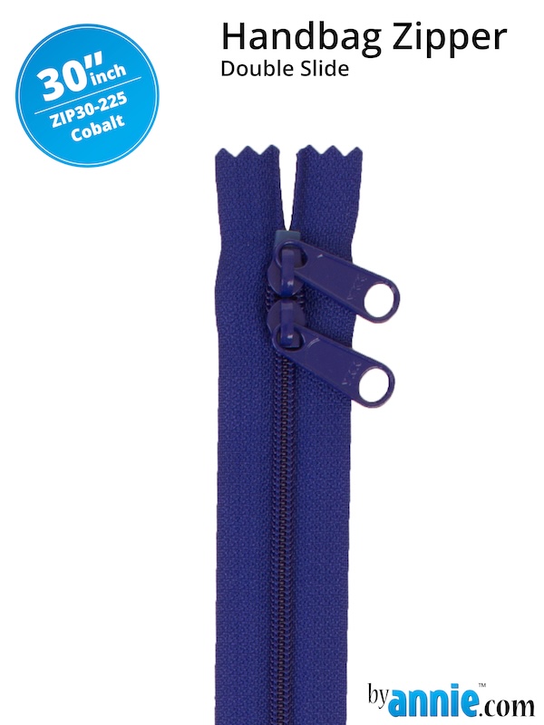 Double Slide Bag Zipper 30in Cobalt From ByAnnie (ZIP30-225)