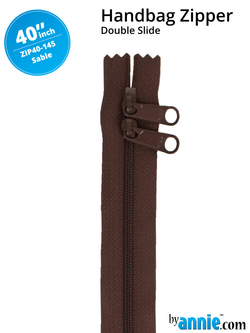 Double Slide Bag Zipper 40in Sable From ByAnnie