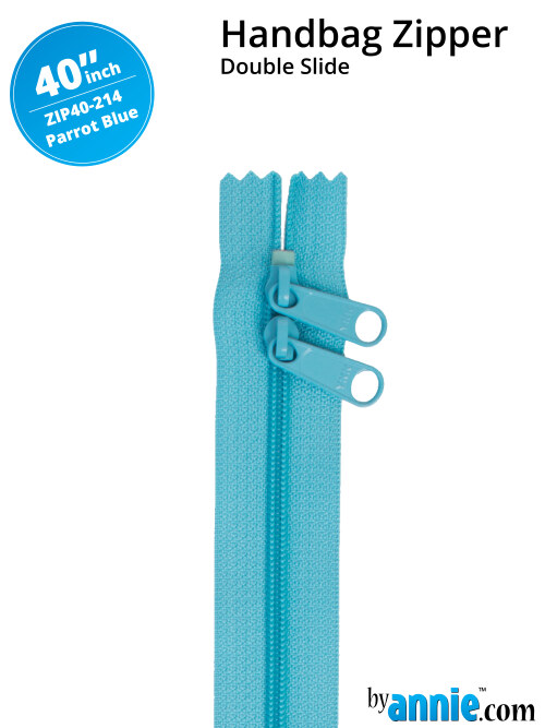 Double Slide Bag Zipper 40in Parrot Blue From ByAnnie