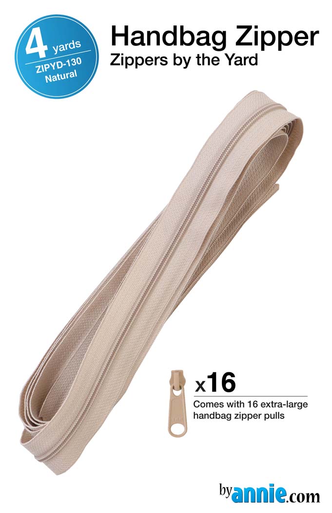 Zipper By The Yard Natural From Byannie (Avail Mar)