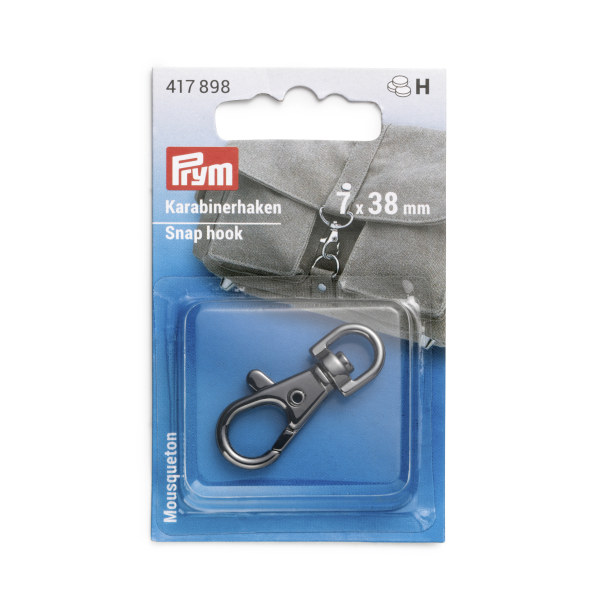 Prym Snap Hook 7 x 38mm Gunmetal 1 pc