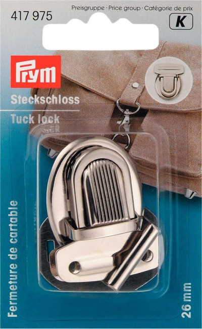 Prym Tuck Lock 26 X 35mm Silver Coloured