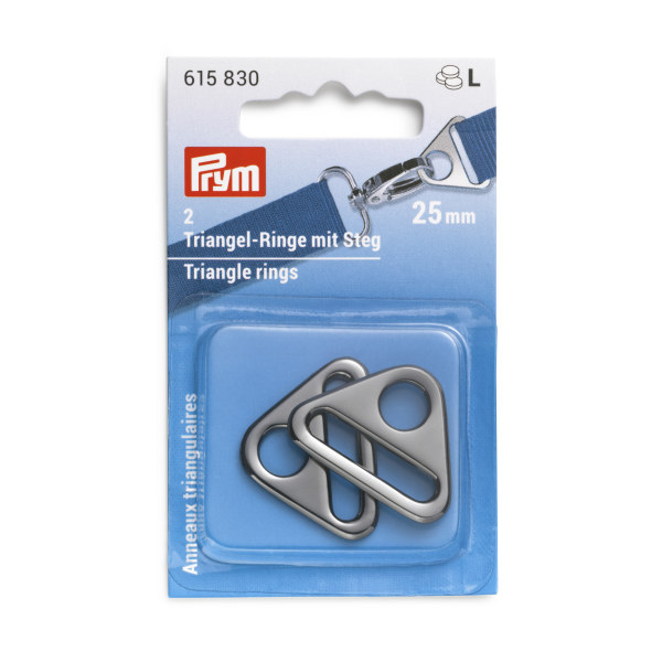 Prym Triangle Rings 25mm Gunmetal 2 pc