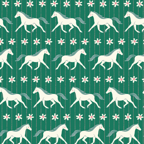 Howdy from Happy Homestead in Green by Samantha Johnson for Cloud9 Fabrics (Avail Jun)