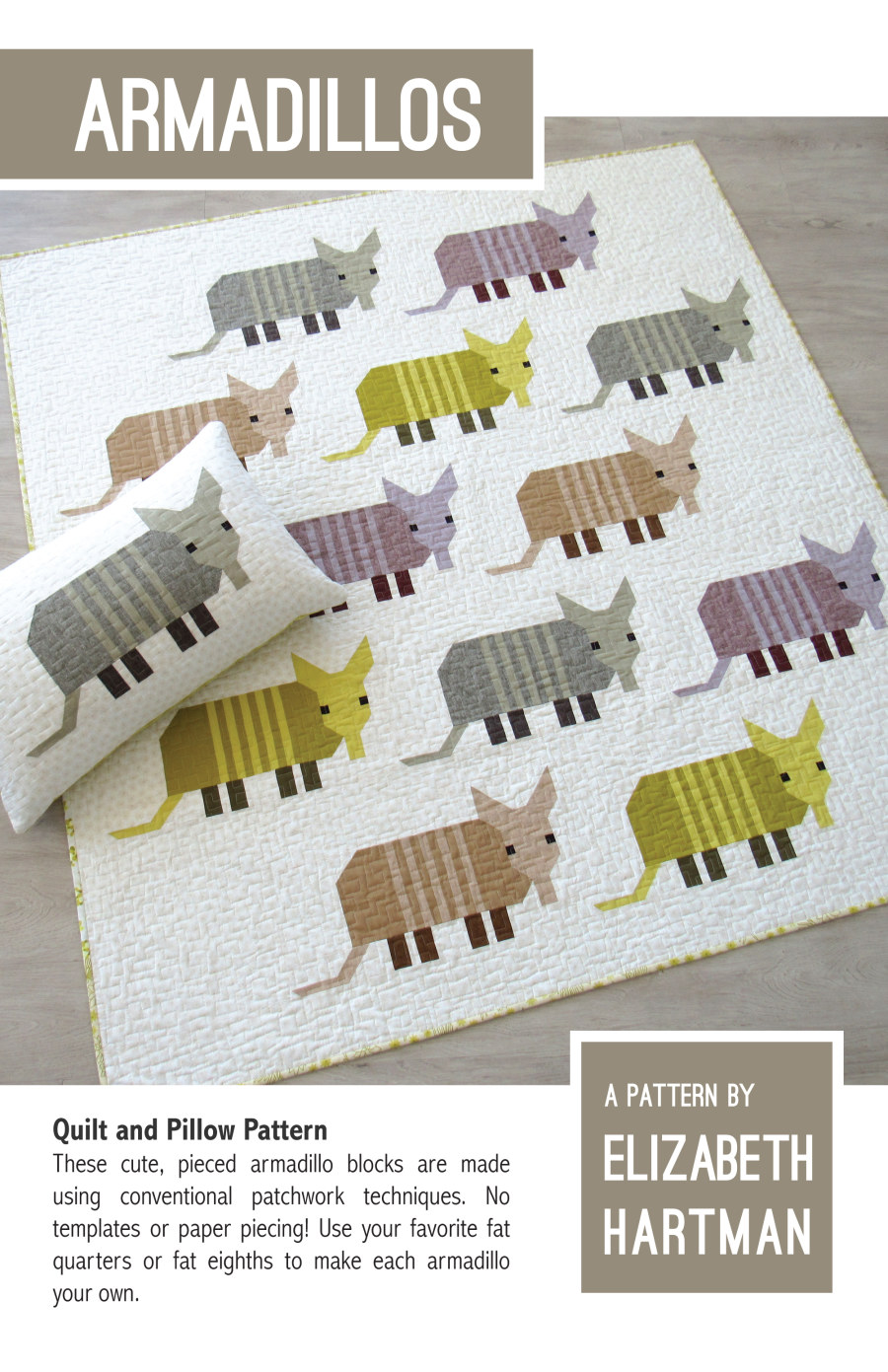 Armadillos Quilt Pattern by Elizabeth Hartma