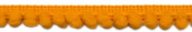 Tangerine Pom Pom Trim - Baby 9mm Wide 33m Reel