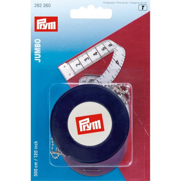 Prym Spring Tape Measure Jumbo 300cm / 120in