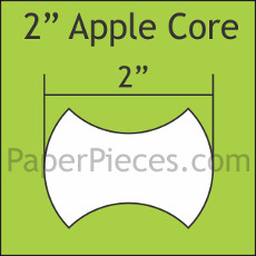 2 Inch Apple Cores 50 Pieces - Paper Piecing