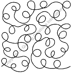 Loop Background Quilting Stencil Size: 11in or 28cm