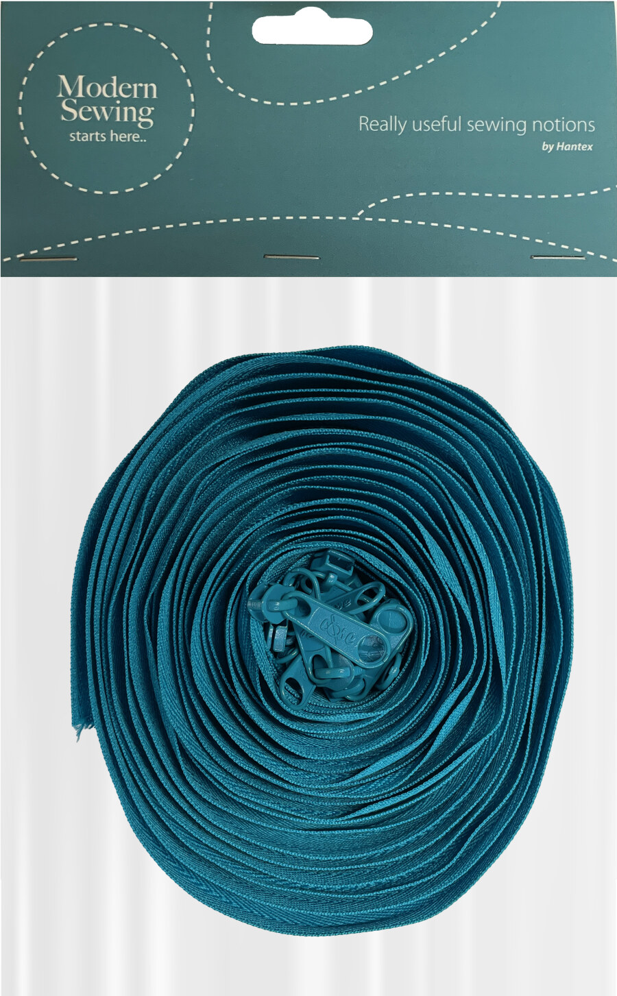 Turquoise Heavy Duty #5 Continuous Zipper With Non-Lock Pulls - 5m Tape With 20 Zipper Pulls