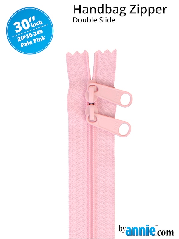 Double Slide Bag Zipper 30in Pale Pink From ByAnnie (ZIP30-249)