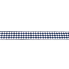 Dark Blue Gingham Ribbon - 15mm X 45.7m