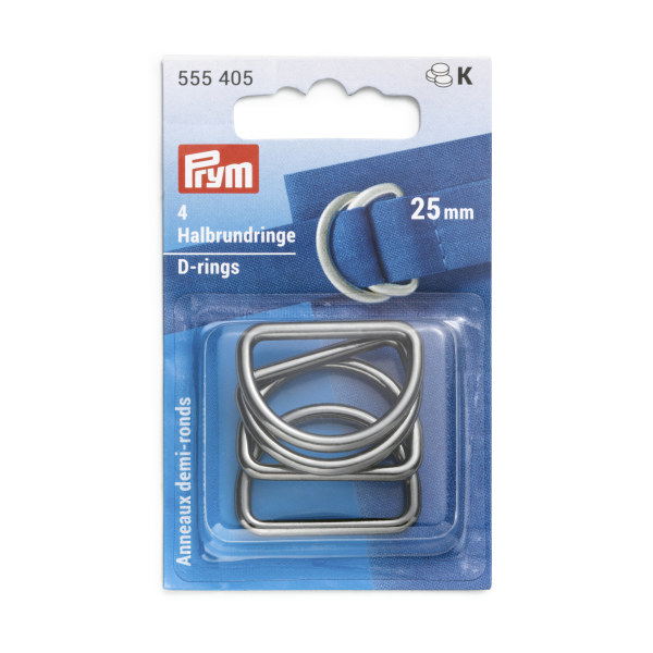 Prym D-Rings 25mm Gunmetal 4 pc