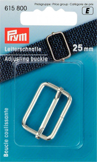 Prym Adjusting Buckle 25mm Silver Coloured - 1 Piece