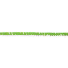 Lime Spotted Crochet-edged Poplin Bias Binding Double Fold - 15mm X 25m