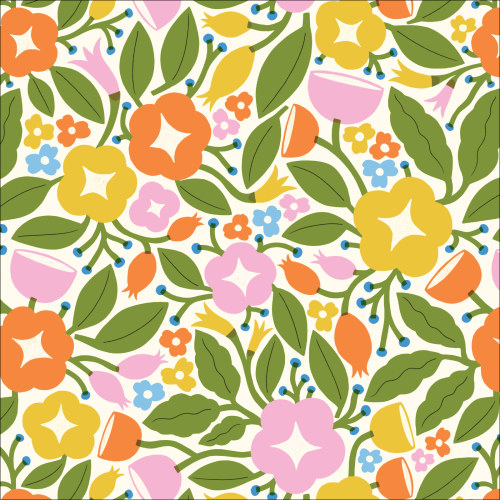 Flower Bed from Through the Window by Di Ujdi For Cloud9 Fabrics
