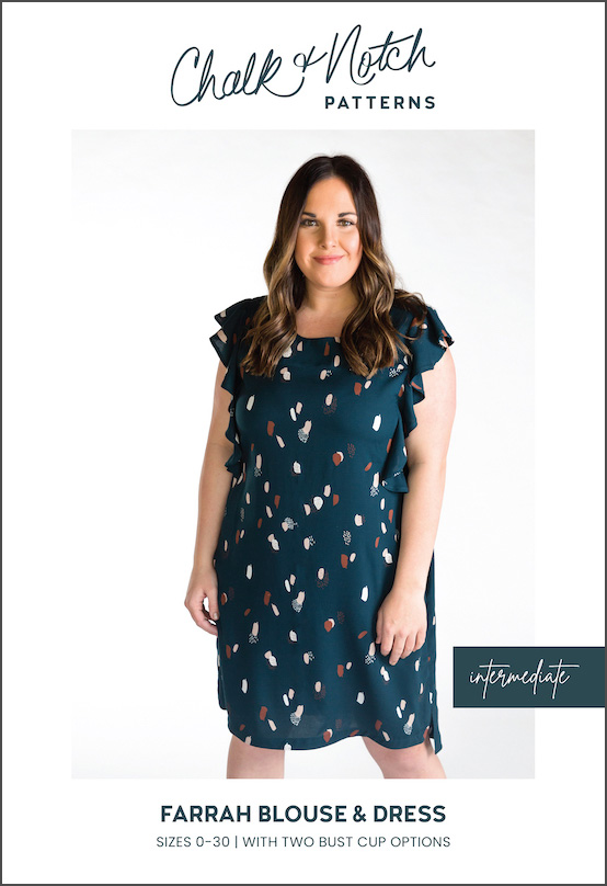 Farrah Blouse & Dress By Chalk and Notch Patterns