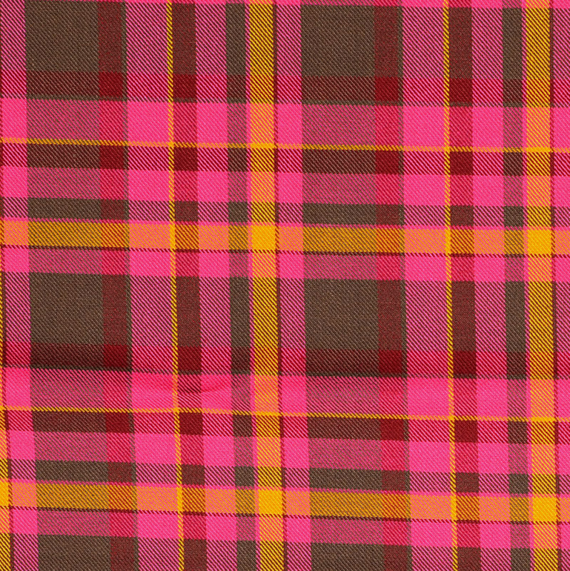 Cerise Yarn Dyed Check Rayon Twill from Debden by Modelo Fabrics