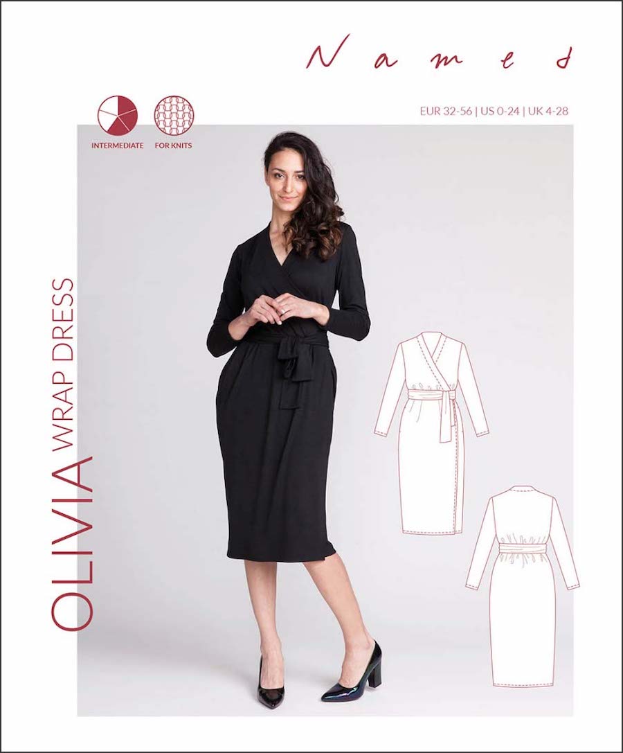 Olivia Wrap Dress Pattern by Named Clothing