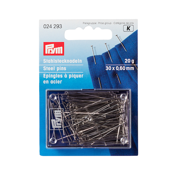 Prym Hard Steel Pins 0.50 x 30mm (Due Dec)