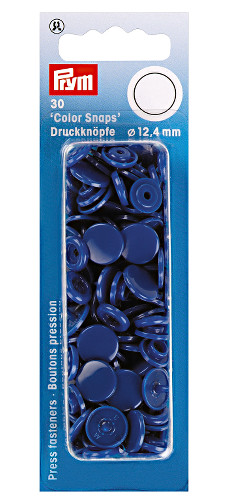 Prym Royal Blue Non-sew Colour Snaps - 12.4mm 30 Pieces