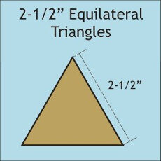 2.5 Inch Equilateral Triangles 42 Pieces - Paper Piecing