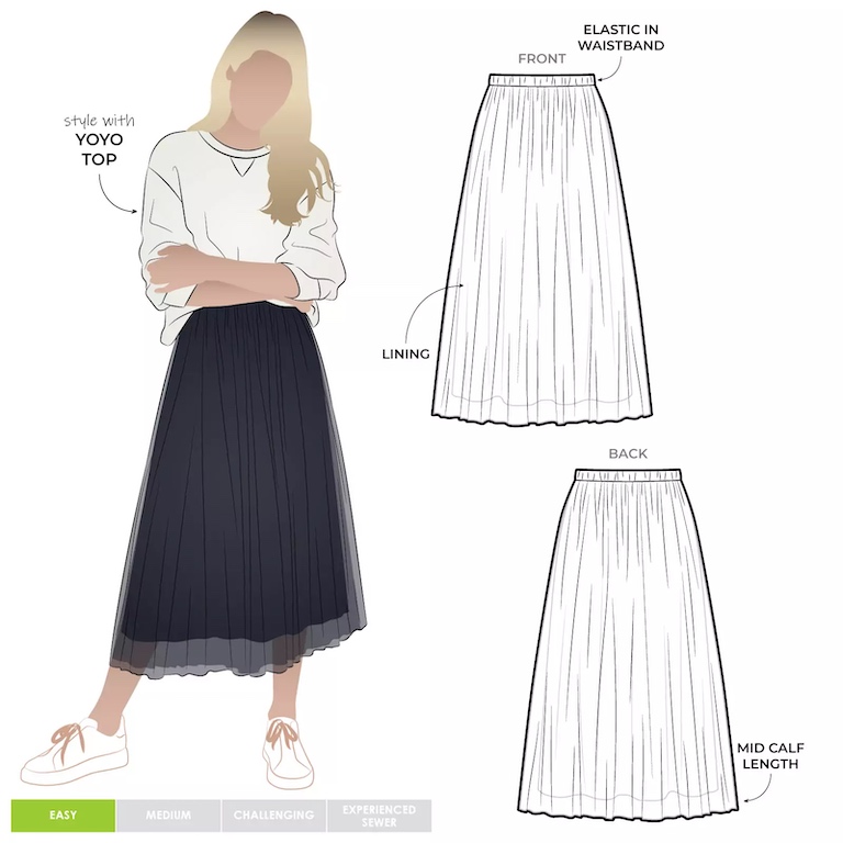 Miranda Skirt Pack Pattern Size 18-30 By Style Arc