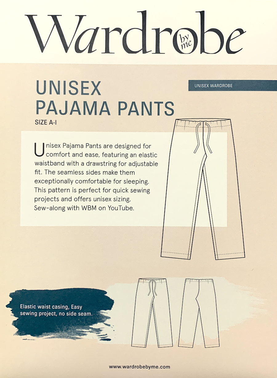 Unisex PJs Pants Pattern by Wardrobe By Me