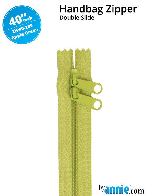 Double Slide Bag Zipper 40in Apple Green From ByAnnie