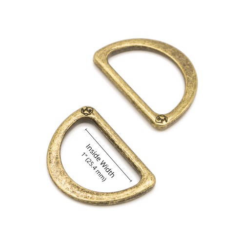 D Ring - Antique Brass - 1 in (24mm) Pack of 2 ByAnnie