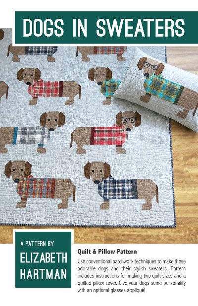 Dogs in Sweaters Quilt Pattern By Elizabeth Hartman