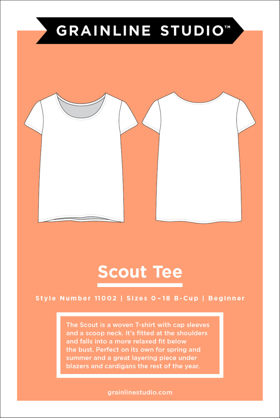 Scout Tee Pattern Size 0-18 By Grainline Studio