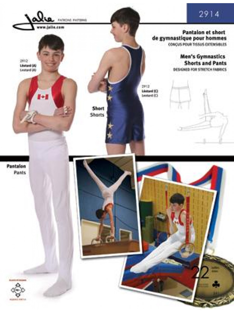 Men and Boys Gymnastics Pants and Shorts Pattern by Jalie