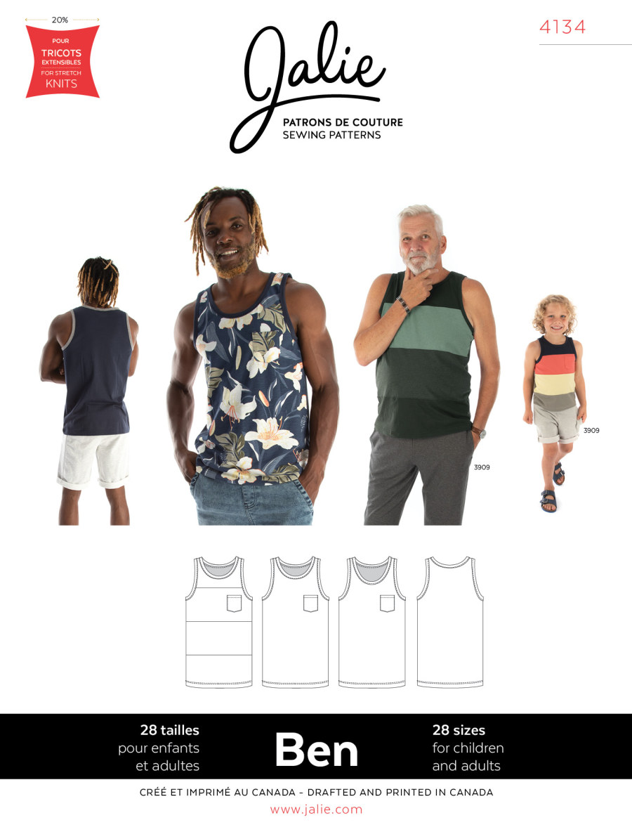 Ben Tank Tops Pattern by Jalie