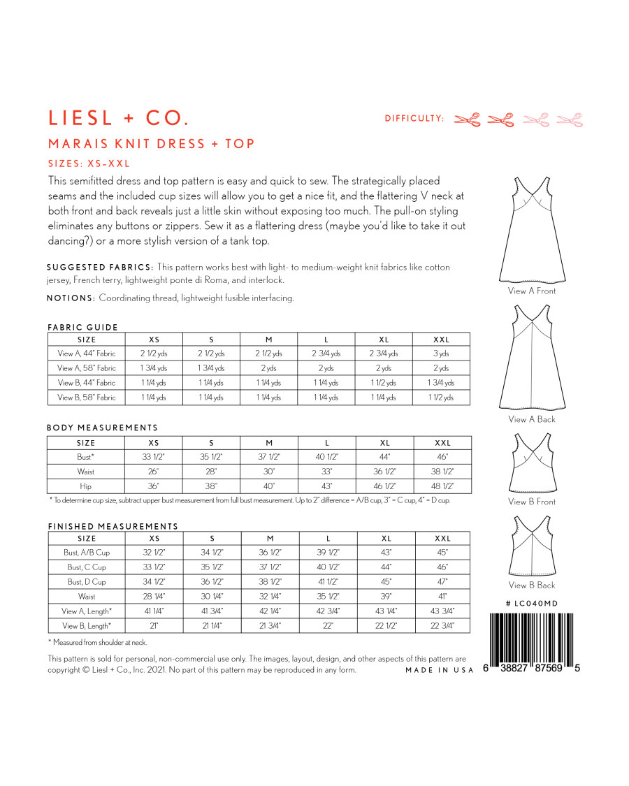 Marais Knit Dress + Top Pattern by Liesl + Co