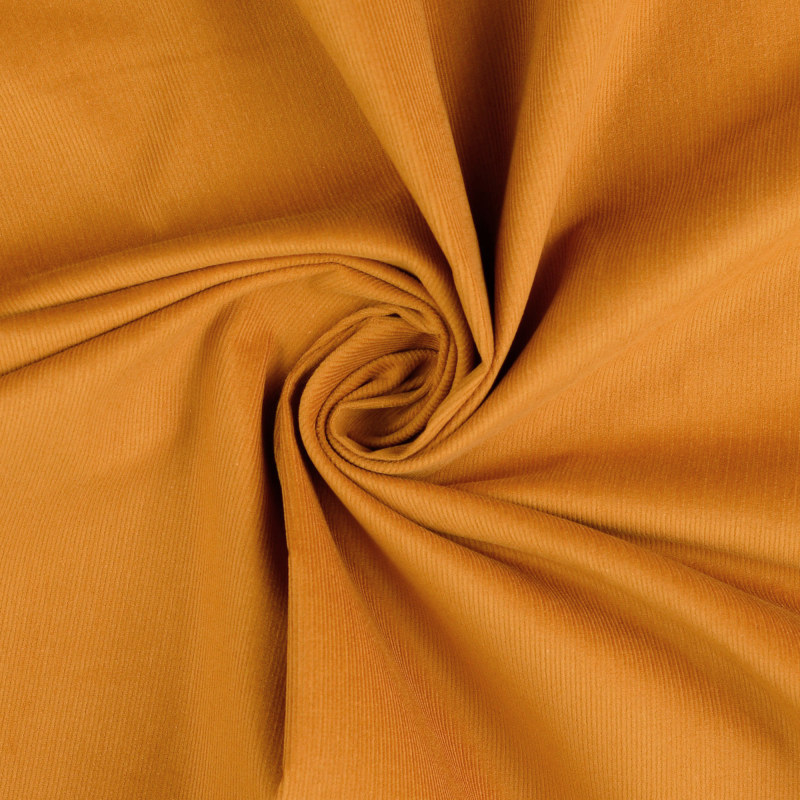 Pumpkin Fine Stretch Needlecord from Hartford by Modelo Fabrics