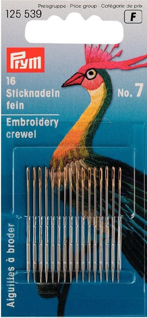 Prym Fine Crewel Needles Ht 7 With 16pcs