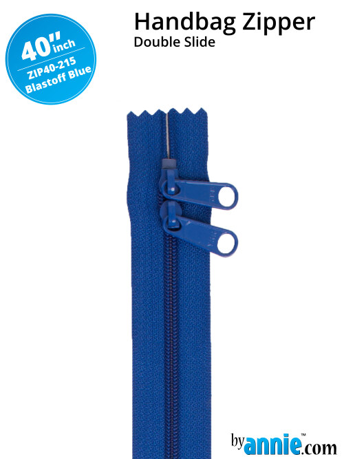 Double Slide Bag Zipper 40in Blastoff Blue