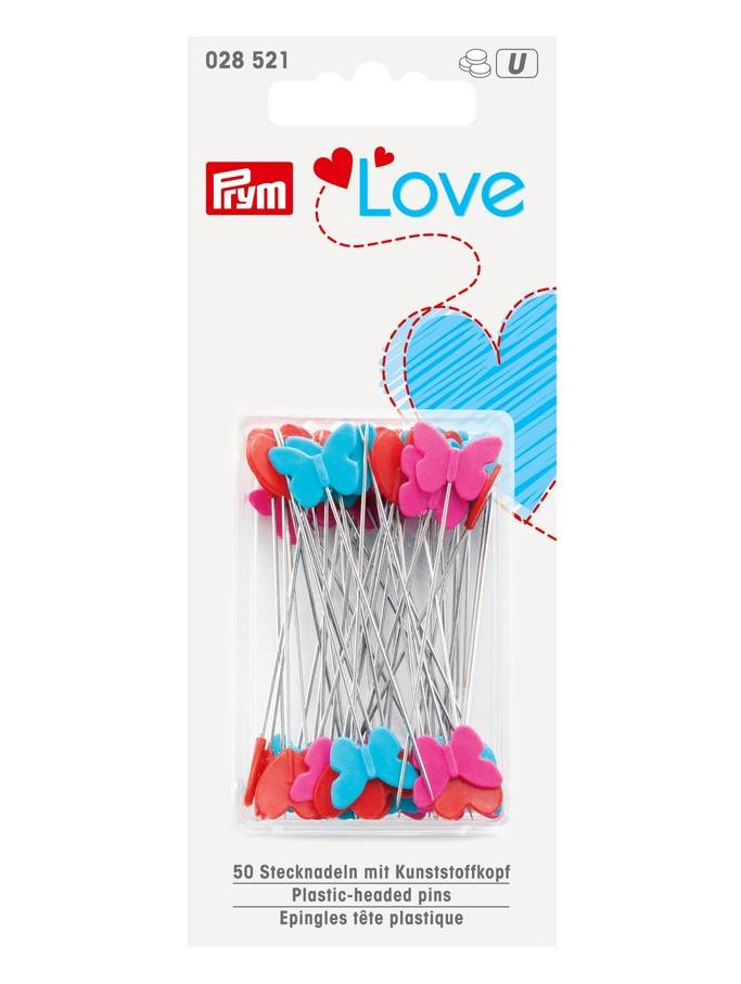 Prym Love Flat Pins Steel 50 X 0.60 Assorted (Due May)